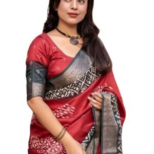 Designers New Printed Dola Silk Saree with Blouse | Perfect for Festive Occasions | Silk Saree Collection